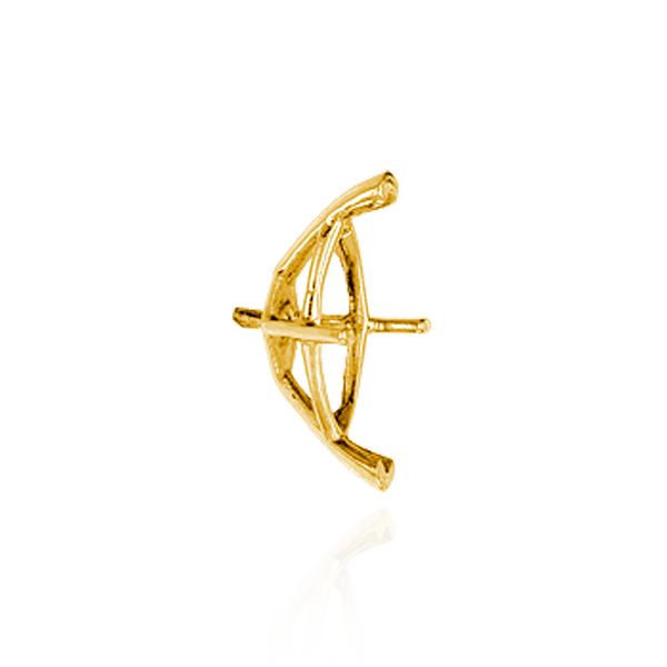 ITI NYC V-End Marquise Shape Solitaire Settings With Peg in 14K Gold (5.50 x 2.75 mm - 15.00 x 7.00 mm)