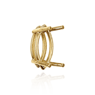 ITI NYC Four Prong Marquise Shape Wire Basket Settings in 18K Gold (4.25 x 1.75 mm - 16.00 x 8.00 mm)
