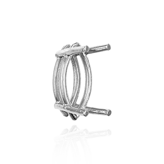 ITI NYC Four Prong Marquise Shape Wire Basket Settings in Sterling Silver (7.00 x 4.00 mm - 16.00 x 8.00 mm)
