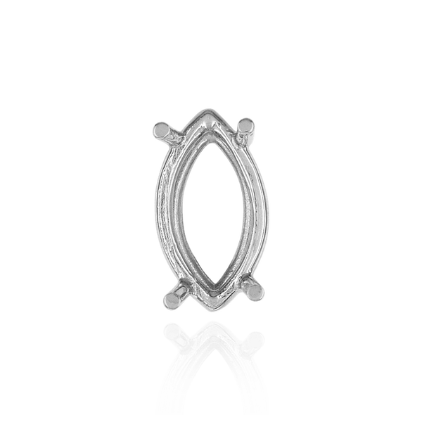 ITI NYC Four Prong Marquise Shape Wire Basket Settings in Sterling Silver (7.00 x 4.00 mm - 16.00 x 8.00 mm)