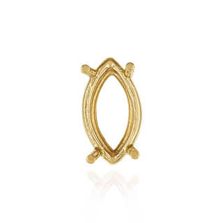 ITI NYC Four Prong Marquise Shape Wire Basket Settings in 18K Gold (4.25 x 1.75 mm - 16.00 x 8.00 mm)