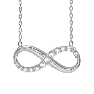 Infinity Necklace in Sterling Silver (18 x 9 mm)