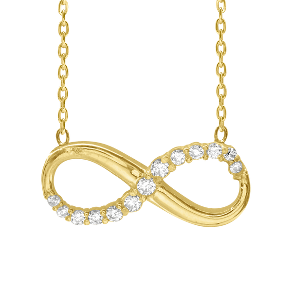 Infinity Necklace in Sterling Silver (18 x 9 mm)