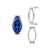 ITI NYC Four Prong Marquise Shape Single Base Settings in Sterling Silver (6.00 x 3.00 mm - 20.00 x 10.00 mm)