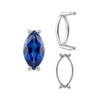 ITI NYC Four Prong Marquise Shape Single Base Settings in Sterling Silver (6.00 x 3.00 mm - 20.00 x 10.00 mm)