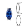 ITI NYC Four Prong Marquise Shape Single Base Settings in 14K Gold (6.00 x 3.00 mm - 20.00 x 10.00 mm)