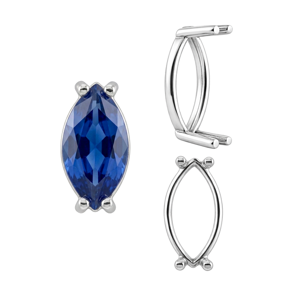ITI NYC Four Prong Marquise Shape Single Base Settings in 14K Gold (6.00 x 3.00 mm - 20.00 x 10.00 mm)