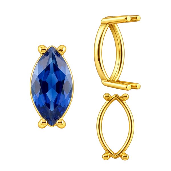 ITI NYC Four Prong Marquise Shape Single Base Settings in 14K Gold (6.00 x 3.00 mm - 20.00 x 10.00 mm)