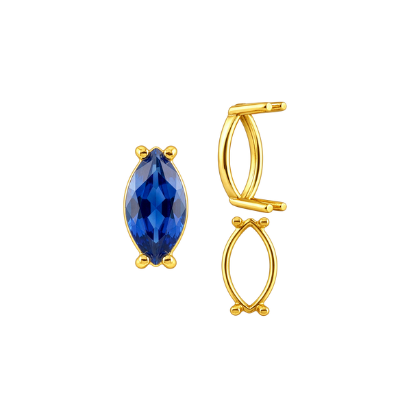 ITI NYC Four Prong Marquise Shape Single Base Settings in 14K Gold (6.00 x 3.00 mm - 20.00 x 10.00 mm)