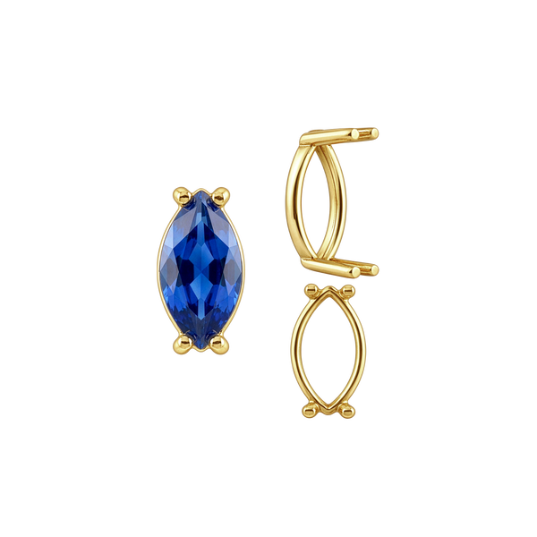 ITI NYC Four Prong Marquise Shape Single Base Settings in 14K Gold (6.00 x 3.00 mm - 14.00 x 7.00 mm)