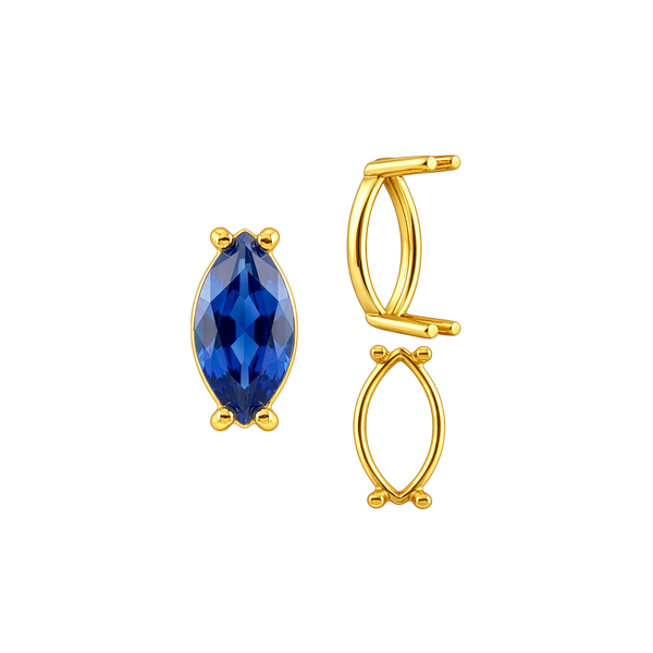 ITI NYC Four Prong Marquise Shape Single Base Settings in 14K Gold (6.00 x 3.00 mm - 20.00 x 10.00 mm)