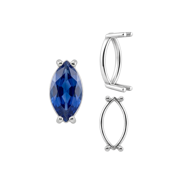 ITI NYC Four Prong Marquise Shape Single Base Settings in 14K Gold (6.00 x 3.00 mm - 20.00 x 10.00 mm)