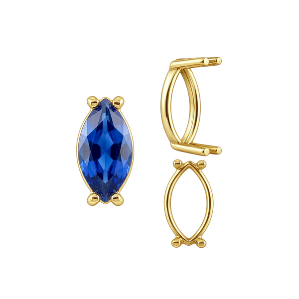 ITI NYC Four Prong Marquise Shape Single Base Settings in 14K Gold (6.00 x 3.00 mm - 14.00 x 7.00 mm)