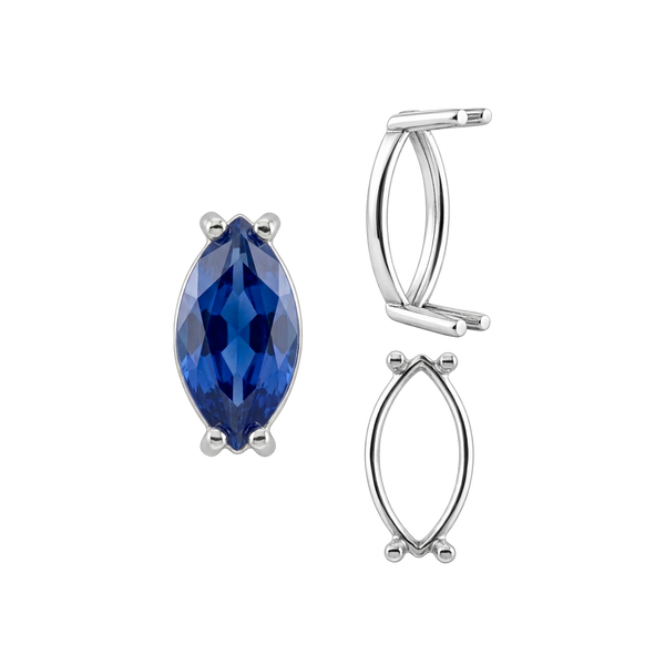 ITI NYC Four Prong Marquise Shape Single Base Settings in 14K Gold (6.00 x 3.00 mm - 20.00 x 10.00 mm)