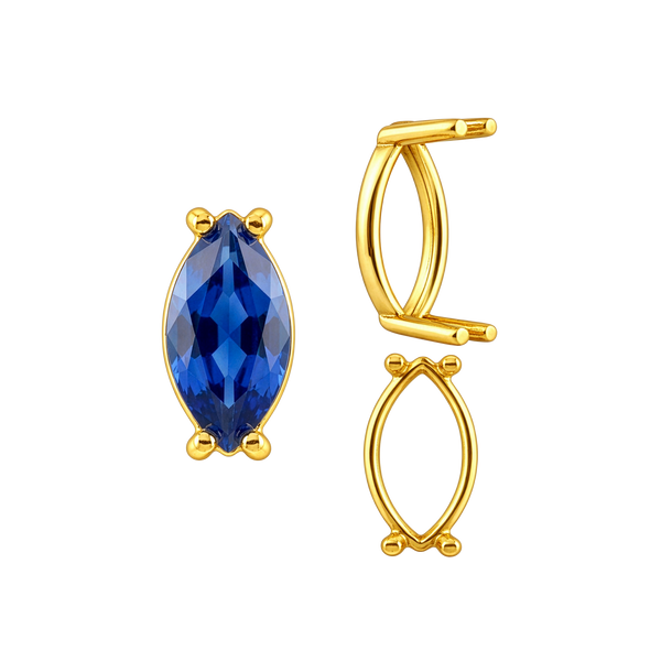 ITI NYC Four Prong Marquise Shape Single Base Settings in 14K Gold (6.00 x 3.00 mm - 14.00 x 7.00 mm)