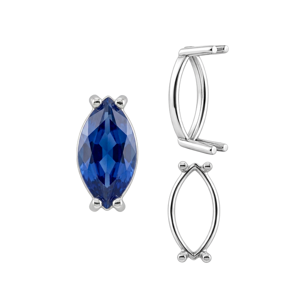 ITI NYC Four Prong Marquise Shape Single Base Settings in 14K Gold (6.00 x 3.00 mm - 20.00 x 10.00 mm)