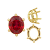 ITI NYC Six Prong Oval Basket Settings in 14K Gold (6.00 x 4.00 mm - 12.00 x 8.00 mm)