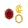 ITI NYC Six Prong Oval Basket Settings in 14K Gold (6.00 x 4.00 mm - 12.00 x 8.00 mm)