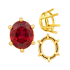 ITI NYC Six Prong Oval Basket Settings in 14K Gold (5.00 x 3.00 mm - 22.00 x 16.00 mm)