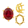 ITI NYC Six Prong Oval Basket Settings in 14K Gold (5.00 x 3.00 mm - 22.00 x 16.00 mm)