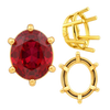 ITI NYC Six Prong Oval Basket Settings in 14K Gold (5.00 x 3.00 mm - 22.00 x 16.00 mm)