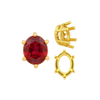 ITI NYC Six Prong Oval Basket Settings in 14K Gold (5.00 x 3.00 mm - 22.00 x 16.00 mm)