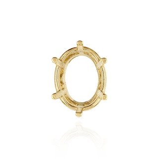 ITI NYC Six Prong Oval Basket Settings in 14K Gold (5.00 x 3.00 mm - 22.00 x 16.00 mm)