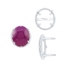 Load image into Gallery viewer, ITI NYC Four Prong Oval Cabochon Settings in 14K Gold (6.00 x 4.00 mm - 25.00 x 18.00 mm
