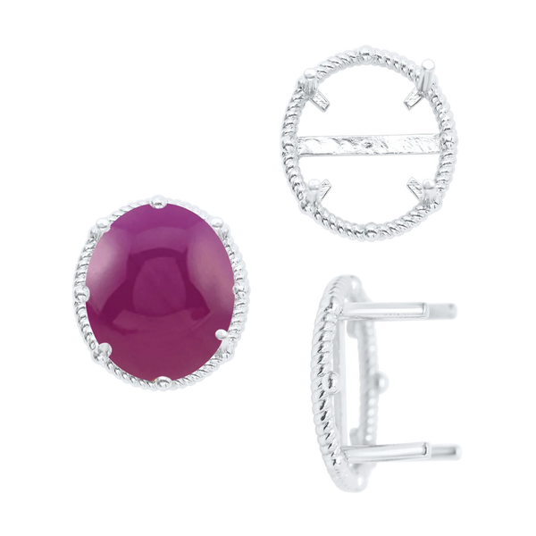 ITI NYC Four Prong Oval Cabochon Settings in 14K Gold (6.00 x 4.00 mm - 25.00 x 18.00 mm