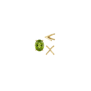 ITI NYC Four Prong Oval Settings with Peg in 14K Gold (6.00 x 4.00 mm - 14.00 x 10.00 mm)