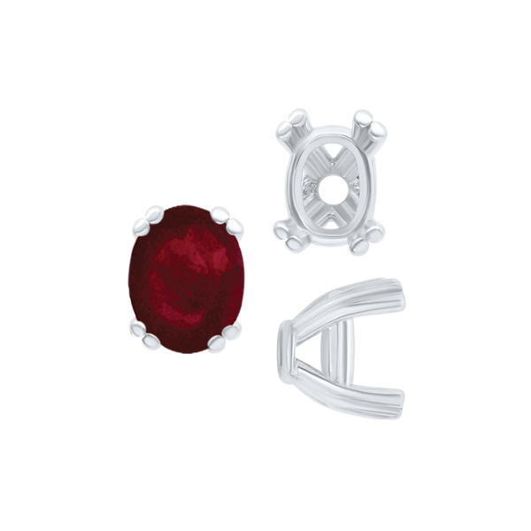 ITI NYC Twin Prong Oval Settings in 14K Gold (7.00 x 5.00 mm - 10.00 x 8.00 mm)