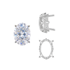 ITI NYC Four Prong Oval Filigree Settings in Sterling Silver (5.00 x 3.00 mm - 20.00 x 15.00 mm)