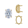 ITI NYC Four Prong Oval Filigree Settings in 14K Gold (5.00 x 3.00 mm - 20.00 x 15.00 mm)