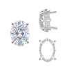 ITI NYC Four Prong Oval Filigree Settings in Sterling Silver (5.00 x 3.00 mm - 20.00 x 15.00 mm)