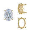 ITI NYC Four Prong Oval Filigree Settings in 14K Gold (5.00 x 3.00 mm - 20.00 x 15.00 mm)