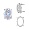 ITI NYC Four Prong Oval Filigree Settings in Sterling Silver (5.00 x 3.00 mm - 20.00 x 15.00 mm)