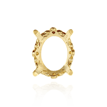 Load image into Gallery viewer, ITI NYC Four Prong Oval Filigree Settings in 14K Gold (5.00 x 3.00 mm - 22.00 x 16.00 mm)
