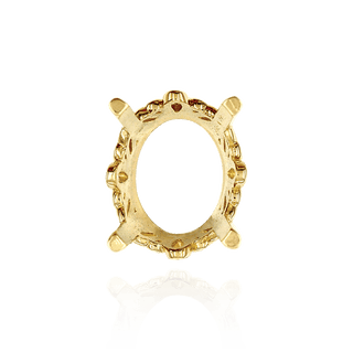ITI NYC Four Prong Oval Filigree Settings in 14K Gold (5.00 x 3.00 mm - 20.00 x 15.00 mm)