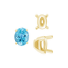 ITI NYC Four Prong Oval Tapered Settings in 18K Gold (4.00 x 3.00 mm - 13.00 x 10.00 mm)