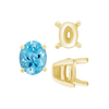 ITI NYC Four Prong Oval Tapered Settings in 14K Gold (4.00 x 3.00 mm - 13.00 x 10.00 mm)