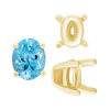 ITI NYC Four Prong Oval Tapered Settings in 14K Gold (4.00 x 3.00 mm - 13.00 x 10.00 mm)