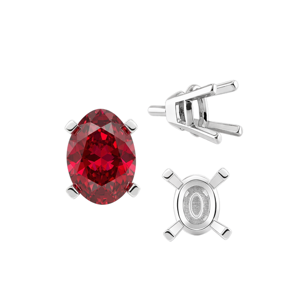 ITI NYC Four Prong Oval Tapered Settings With Peg in 14K Gold (5.00 x 3.00 mm - 12.00 x 10.00 mm)