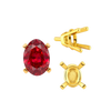 ITI NYC Four Prong Oval Tapered Settings With Peg in 14K Gold (5.00 x 3.00 mm - 12.00 x 10.00 mm)