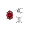 ITI NYC Four Prong Oval Tapered Settings With Peg in Sterling Silver (5.00 x 3.00 mm - 12.00 x 10.00 mm)