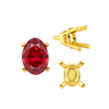 ITI NYC Four Prong Oval Tapered Settings With Peg in 14K Gold (5.00 x 3.00 mm - 12.00 x 10.00 mm)