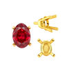 ITI NYC Four Prong Oval Tapered Settings With Peg in 14K Gold (5.00 x 3.00 mm - 12.00 x 10.00 mm)