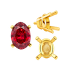 ITI NYC Four Prong Oval Tapered Settings With Peg in 14K Gold (5.00 x 3.00 mm - 12.00 x 10.00 mm)