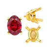 ITI NYC Four Prong Oval Tapered Settings With Peg in 14K Gold (5.00 x 3.00 mm - 12.00 x 10.00 mm)