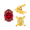 ITI NYC Four Prong Oval Tapered Settings With Peg in 14K Gold (5.00 x 3.00 mm - 12.00 x 10.00 mm)