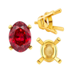 ITI NYC Four Prong Oval Tapered Settings With Peg in 14K Gold (5.00 x 3.00 mm - 12.00 x 10.00 mm)